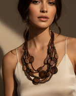 Chargez l'image dans la visionneuse de la galerie,Colar chocolate em modelo fashion boho - versão 2
