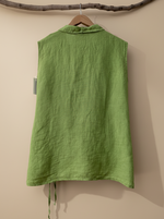 Carregar imagem no visualizador da galeria, Colete linho verde - costas
