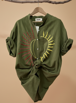 Carica l'immagine nel visualizzatore della galleria,Conjunto BODHI camisa detalhe bordado
