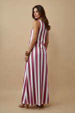 Carregar imagem no visualizador da galeria, Costas - Vestido Riscas Rosa
