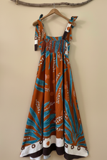Chargez l'image dans la visionneuse de la galerie,Costas — vestido tropical fundo bege
