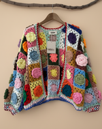 Cargue la imagen en el visor de la galería,Crochet cardigan frente aberta
