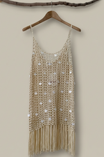 Cargue la imagen en el visor de la galería,Crochet dress frente
