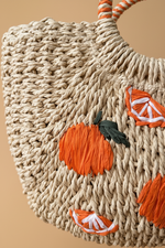 Carregar imagem no visualizador da galeria, Detalhe bordado laranjas - fundo estúdio

