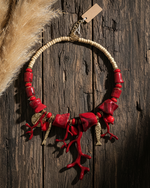 Chargez l'image dans la visionneuse de la galerie,Flat lay do colar com pampas
