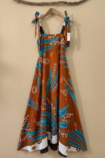 Chargez l'image dans la visionneuse de la galerie,Frente — vestido tropical fundo bege

