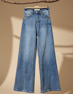 Cargue la imagen en el visor de la galería,Jeans wide leg azul - vista frontal
