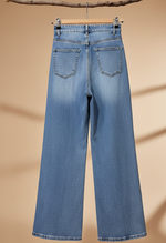 Cargue la imagen en el visor de la galería,Jeans wide leg azul - vista traseira
