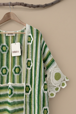 Chargez l'image dans la visionneuse de la galerie,Kimono crochet verde — detalhe
