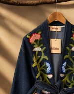 Carica l'immagine nel visualizzatore della galleria,Kimono ganga bordado — detalhe bordado
