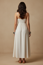 Cargue la imagen en el visor de la galería,Modelo costas — vestido creme liso
