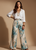 Carregar imagem no visualizador da galeria, Modelo frente calças floral vintage
