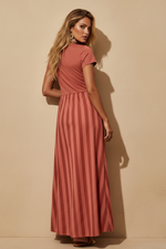 Chargez l'image dans la visionneuse de la galerie,Modelo loura vestido terracota costas
