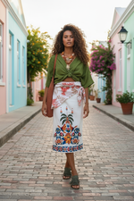 Carregar imagem no visualizador da galeria, Naftalina Editorial Bahamas - Saia Maxi Tornozelo
