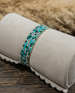 Carica l'immagine nel visualizzatore della galleria,Pulseiras turquesa - réplica exata com novo fundo
