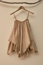 Carregar imagem no visualizador da galeria, Saia/vestido camel cabide frente
