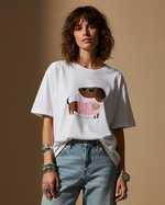 Chargez l'image dans la visionneuse de la galerie,T-shirt Cão Rosa
