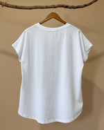 Chargez l'image dans la visionneuse de la galerie,T-shirt mandala com fundo de estúdio bege - traseira
