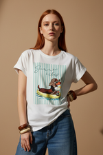 Cargue la imagen en el visor de la galería,T-shirt modelo frente half-tuck
