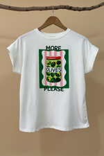 Carica l'immagine nel visualizzatore della galleria,T-shirt More Olives Please - Frente
