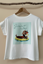 Cargue la imagen en el visor de la galería,T-shirt Summer Vibes cabide frente
