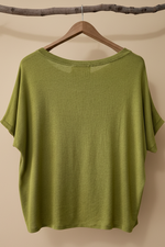 Carregar imagem no visualizador da galeria, T-shirt Verde Olive - Costas
