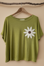 Carregar imagem no visualizador da galeria, T-shirt Verde Olive - Frente
