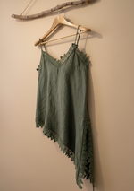 Carregar imagem no visualizador da galeria, Top alças khaki lateral
