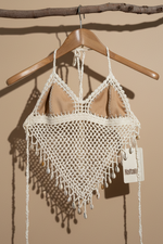 Carica l'immagine nel visualizzatore della galleria,Top crochet cabide frente
