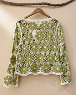 Carregar imagem no visualizador da galeria, Top crochet verde — costas
