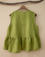 Carica l'immagine nel visualizzatore della galleria,Top linho verde - costas
