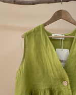 Carica l'immagine nel visualizzatore della galleria,Top linho verde - detalhe
