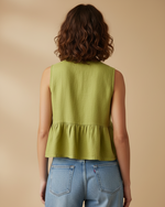 Carica l'immagine nel visualizzatore della galleria,Top linho verde - modelo costas
