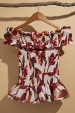 Chargez l'image dans la visionneuse de la galerie,Top smocked floral costas
