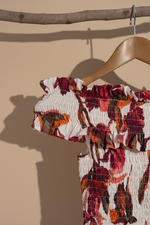 Chargez l'image dans la visionneuse de la galerie,Top smocked floral detalhe

