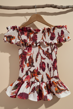 Chargez l'image dans la visionneuse de la galerie,Top smocked floral frente
