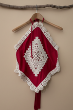 Carregar imagem no visualizador da galeria, Top Vermelho Crochet - Frente
