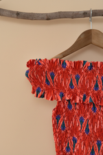 Chargez l'image dans la visionneuse de la galerie,Top vermelho smocked - detalhe
