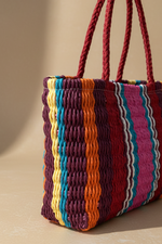 Cargue la imagen en el visor de la galería,Tote Raffia Multicolor - Lateral
