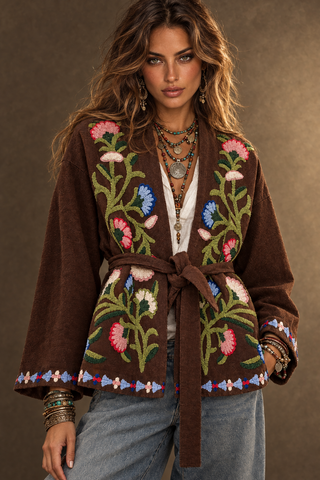 Kimono bordado c/ cinto YAKUZA