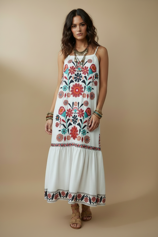 Vestido bordado c/ forro PANSY