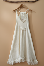 Carregar imagem no visualizador da galeria, Vestido alças creme - frente
