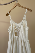 Carregar imagem no visualizador da galeria, Vestido boho creme - detalhe laço
