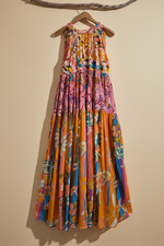 Carregar imagem no visualizador da galeria, Vestido boho floral decote redondo
