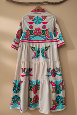 Carregar imagem no visualizador da galeria, Vestido Bordado - Costas
