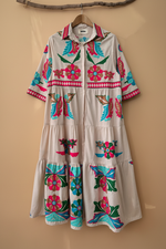 Carregar imagem no visualizador da galeria, Vestido Bordado - Frente
