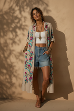 Load image in the gallery viewer,Vestido como Kimono - Calções Ganga
