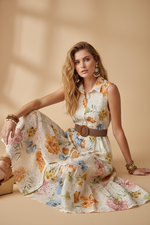 Carica l'immagine nel visualizzatore della galleria,Vestido floral modelo — sentada
