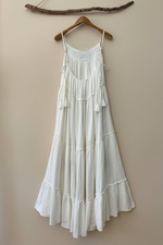 Carregar imagem no visualizador da galeria, Vestido Franjas Branco — Frente
