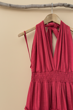 Carregar imagem no visualizador da galeria, Vestido Halter — Detalhe Frente
